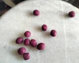 A picture of step 2 of Homemade Jamun flavour Boba pearls tea.