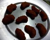 A picture of step 1 of Orange shaped coconut ladoo.
