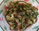 Foto del paso 1 de la receta: Calamarcitos con alcachofas