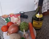 Foto del paso 1 de la receta: Bacallà cuinat a baixa temperatura sobre un llit de sofregit amb pols de vegetals,faves caramel·litzades salsa de bolets