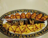A picture of step 1 of Fish irish/plantain train.