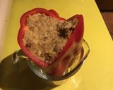 A picture of step 4 of California Farm Red Lentil Stuffed Baked Bell Pepper.