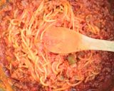 Foto del paso 3 de la receta: Espaguetis con carne, tomate y verduritas