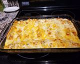 A picture of step 12 of Chicken Suizas Enchiladas.