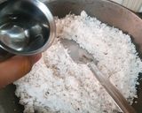 A picture of step 2 of Coconut burfi.