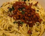 Foto del paso 10 de la receta: Fettuccine Alfredo con pollo y bacon