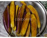 A picture of step 1 of Begun Basanti.