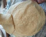 A picture of step 7 of 2 layered Roti (Bepadi Roti).