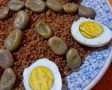 A picture of step 2 of Barley Couscous with Fava Beans and Hard-Boiled Eggs.