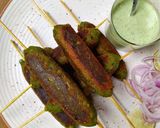 A picture of step 6 of Hara Bhara Seekh Kebab.