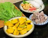 南瓜排骨鍋的食譜步驟1照片