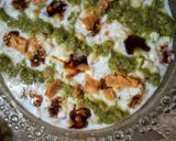 A picture of step 6 of Bondi chana chaat.