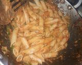 A picture of step 3 of Red sauce pasta.