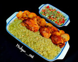 عکس مرحله 3 از دستور باقالی پلو با عطر دارچین همراه با روش پخت متفاوت مرغ 😋😍