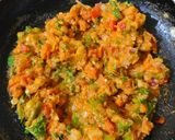 A picture of step 3 of Maxican stuffed potato jackets.