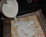 A picture of step 4 of Saltine chocolate crackers.