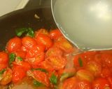 Spagetti koktélparadicsommal, mozzarellával, friss bazsalikommal recept fázis 8 fotója