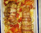 Baconben sült sertésszűzérme édesburgonyapürével 🙂 recept fázis 4 fotója