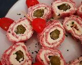 Une image de l'étape 4 de Bouchées de salami au fromage frais.