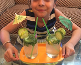 A picture of step 2 of Mojito - Mocktail with Lemon Cucumber and Mint.