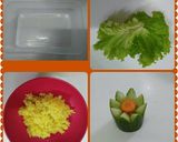Foto langkah ke 15 dari resep Step by step membuat bento "my melody" tanpa cetakan khusus.