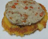 Foto del paso 3 de la receta: Arepa🫓de maiz🌽peto con mortadela🥓de pollo🍗casera y queso🧀🥯🌽
