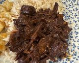 A picture of step 7 of Korean style glazed beef.