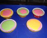 Foto langkah ke 3 dari resep Bolu Kukus Mekar Rainbow.