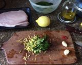 Foto del paso 1 de la receta: Pez espada en hojas de limón