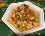 Une image de l'étape 17 de Crevettes sauvages aux poivrons, champignons et épices.