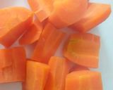 A picture of step 1 of Carrot Cream Soup.