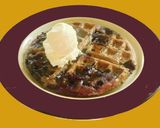 A picture of step 5 of A healthy breakfast--Blueberry Waffle.
