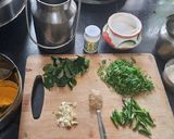 A picture of step 1 of Dahi kadi.