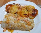 Foto del paso 3 de la receta Lomos de merluza al horno con patata panadera