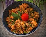 Zöldborsós rizses hús 🫛🦃🥗🥂 recept fázis 3 fotója