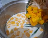 Foto langkah ke 6 dari resep Cendol Buah Naga Pink Kuah Susu Mangga🎀.