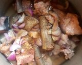 A picture of step 1 of Pumpkin soup with moringa (zogale).