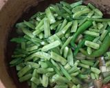 A picture of step 2 of Brinjal cluster beans bhaji.