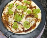 A picture of step 6 of Healthy Sprout Dahi Vada Chaat.