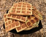A picture of step 2 of Pandan Coconut Waffles.