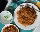 A picture of step 9 of Veg noodles.