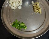 A picture of step 1 of Veg noodles.