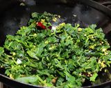 A picture of step 3 of Chaulai saag (Amaranth leaves fry).