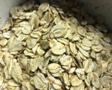 A picture of step 2 of Rhubarb overnight oats.