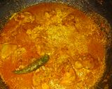 A picture of step 6 of Achari chicken.