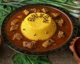 Sertésgulyás kukoricakásával recept fázis 4 fotója