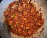 A picture of step 4 of Achari Chicken Bindi.