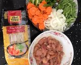 Hình bước làm 1 của món Phở xào gà tây (rau củ)
