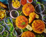 A picture of step 2 of Alu corn kabab.