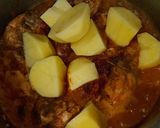 A picture of step 4 of Aloo Chicken Salan.